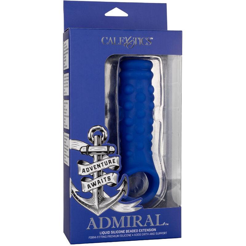 CALEXOTICS - ADMIRAL BEADED FUNDA PENE SILICONA LÍQUIDA AZUL - immagine 2