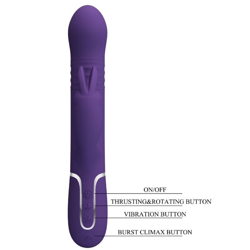 PRETTY LOVE - COALE VIBRADOR RABBIT 4 EN 1 MORADO - immagine 6