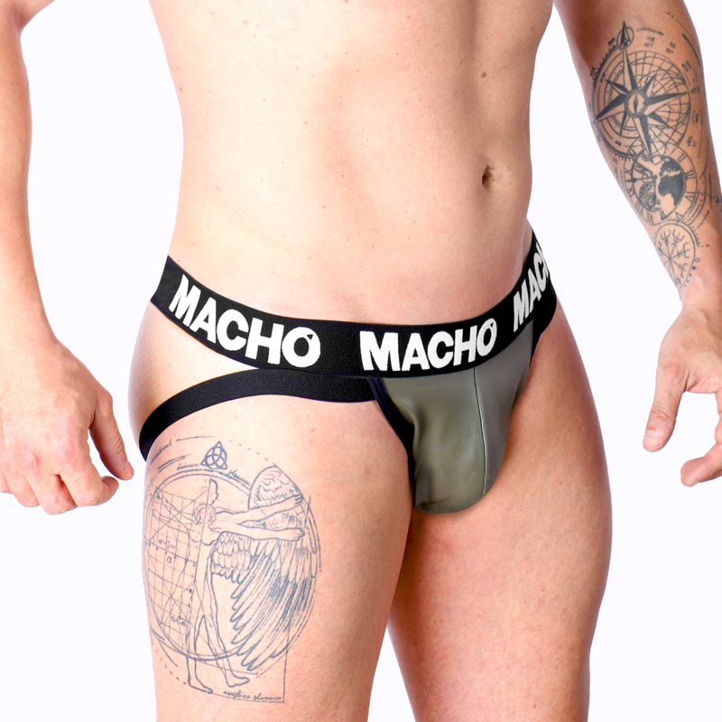 MACHO - MX27GR JOCK CUERO GRIS BEIGE XL - immagine 6
