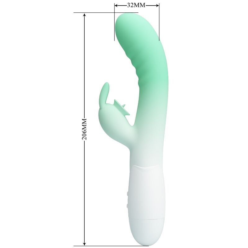 PRETTY LOVE - CERBERUS VIBRADOR RABBIT 3O VIBRACIONES VERDE - immagine 4