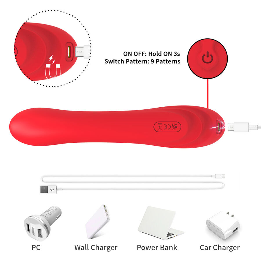 ARMONY - VIBRADOR CON LENGUA OSCILANTE ROJO - immagine 8