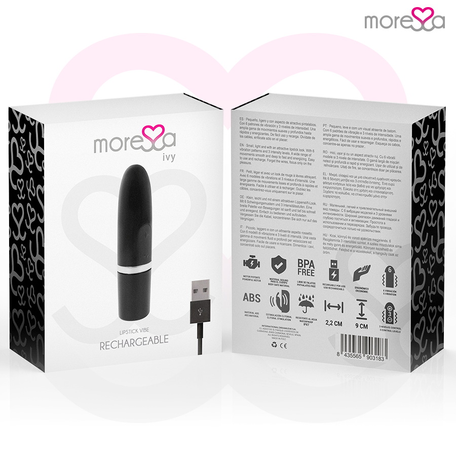 MORESSA - IVY VIBRATORE STIMOLATORE DA VIAGGIO NERO - immagine 7