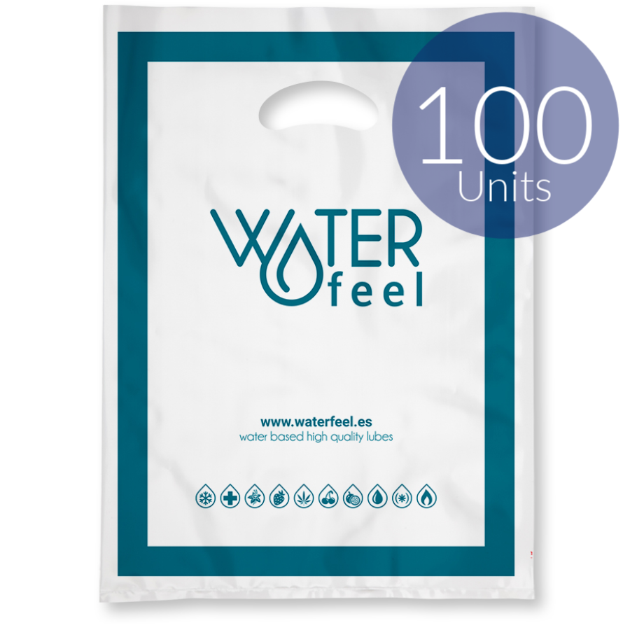 WATERFEEL - 100 SACCHETTI IN PLASTICA GRANDI 40 X 50 CM