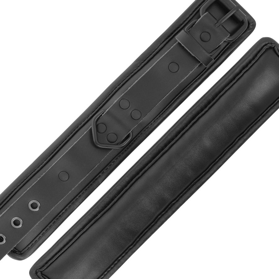 DARKNESS - MANETTE E COLLETTO IN PELLE NERA - immagine 9