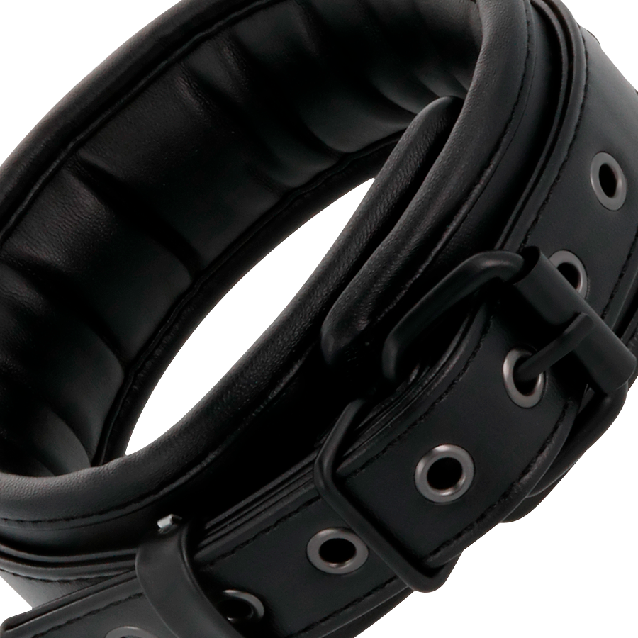 DARKNESS - MANETTE E COLLETTO IN PELLE NERA - immagine 8
