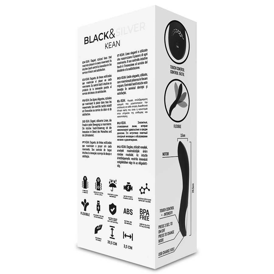 BLACK&SILVER - VIBRATORE KEAN TOUCH CONTROL - immagine 10